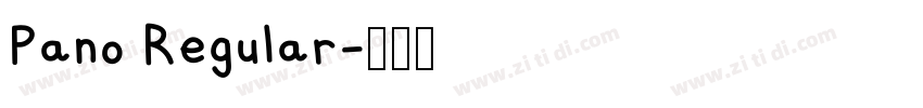 Pano Regular字体转换